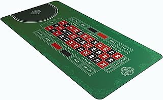 Bullets Playing Cards, Roulette-Matte, verschiedene Größen und Variationen, Casino-Stil, Roulette-Layout, langlebig, tragbar, Einzelbett, 190,5 x 89 cm, Grün