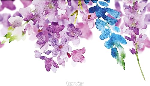 Miniatura 2 de Tervis Vaso aislado de cristal de doble pared hecho en Estados Unidos con acuarela floral morado que mantiene las bebidas frías y calientes, 16