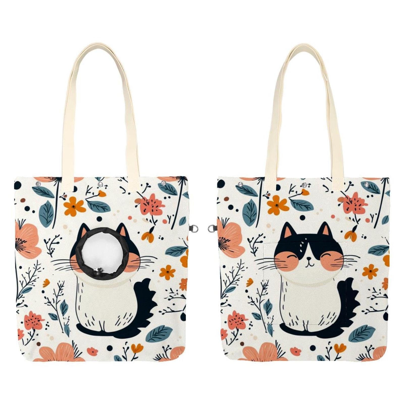 Sac à bandoulière en toile pour chat Show Head - Modèle mignon taille 38