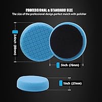 Vista 2 de SPTA - Almohadilla verde de corte grueso de 3.5 pulgadas para placa de respaldo de 3 pulgadas (80 mm), esponja de pulido ideal para pulir