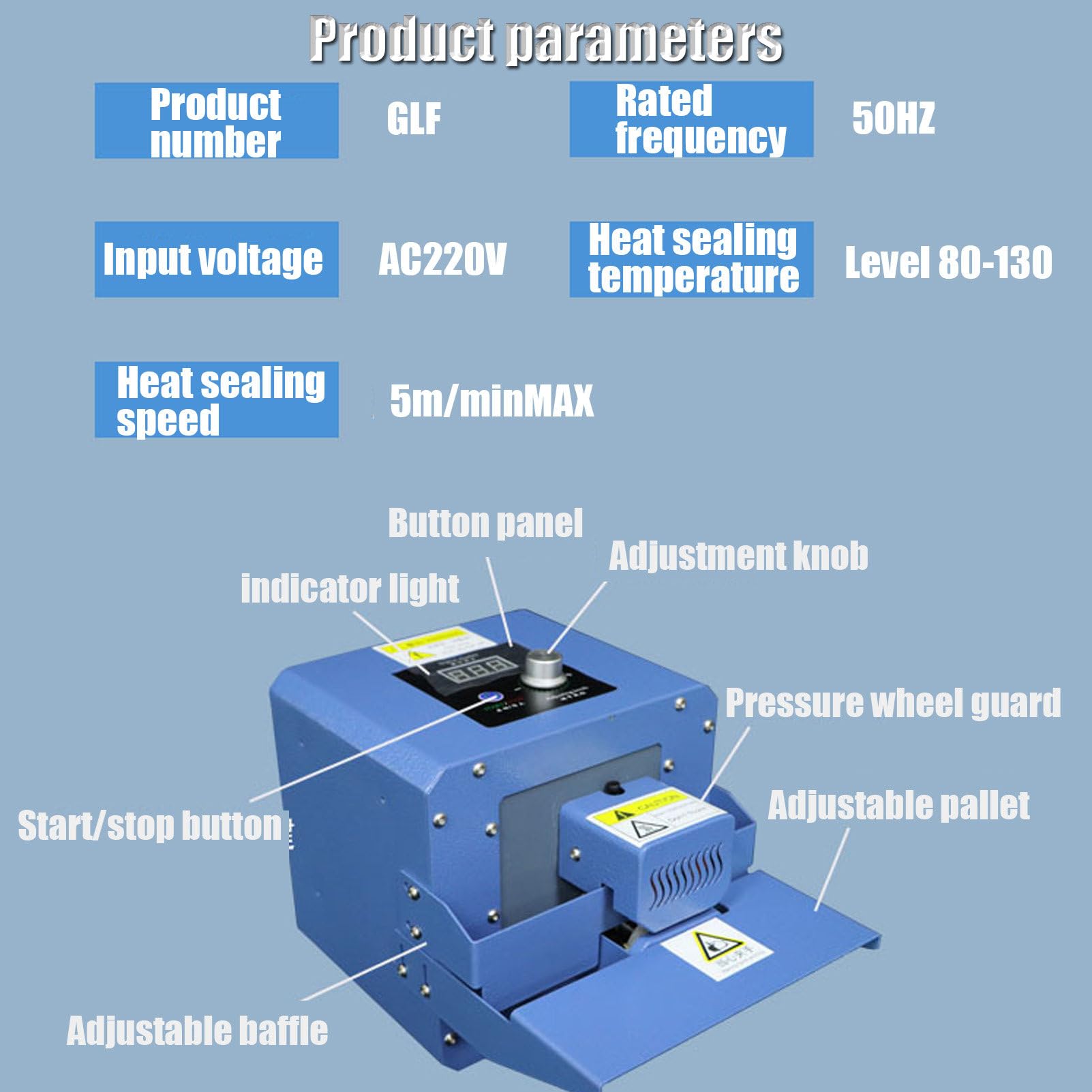 Máquina automática de sellado térmico de 300 W, sellador de banda continua para embalaje de alimentos, sellador industrial de bolsas de plástico de 5 m/min (220 V), fiable y eficiente