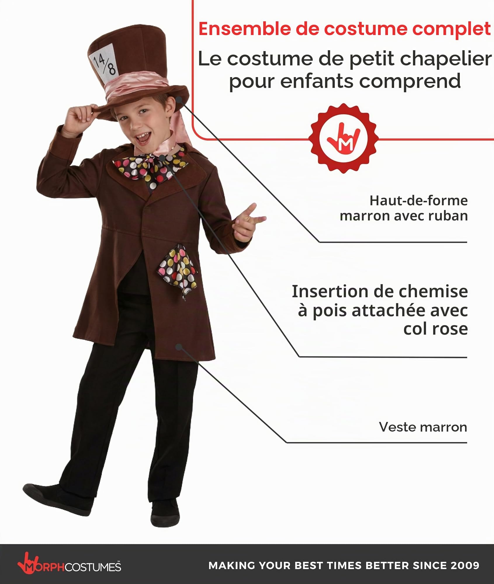 Costume chapelier fou d'halloween