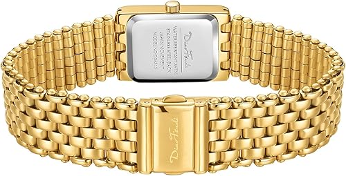 Miniatura 3 de Diaofendi Relojes dorados para mujer, relojes de pulsera de cuarzo de lujo para mujer, pulsera de acero inoxidable, reloj de moda vintage para