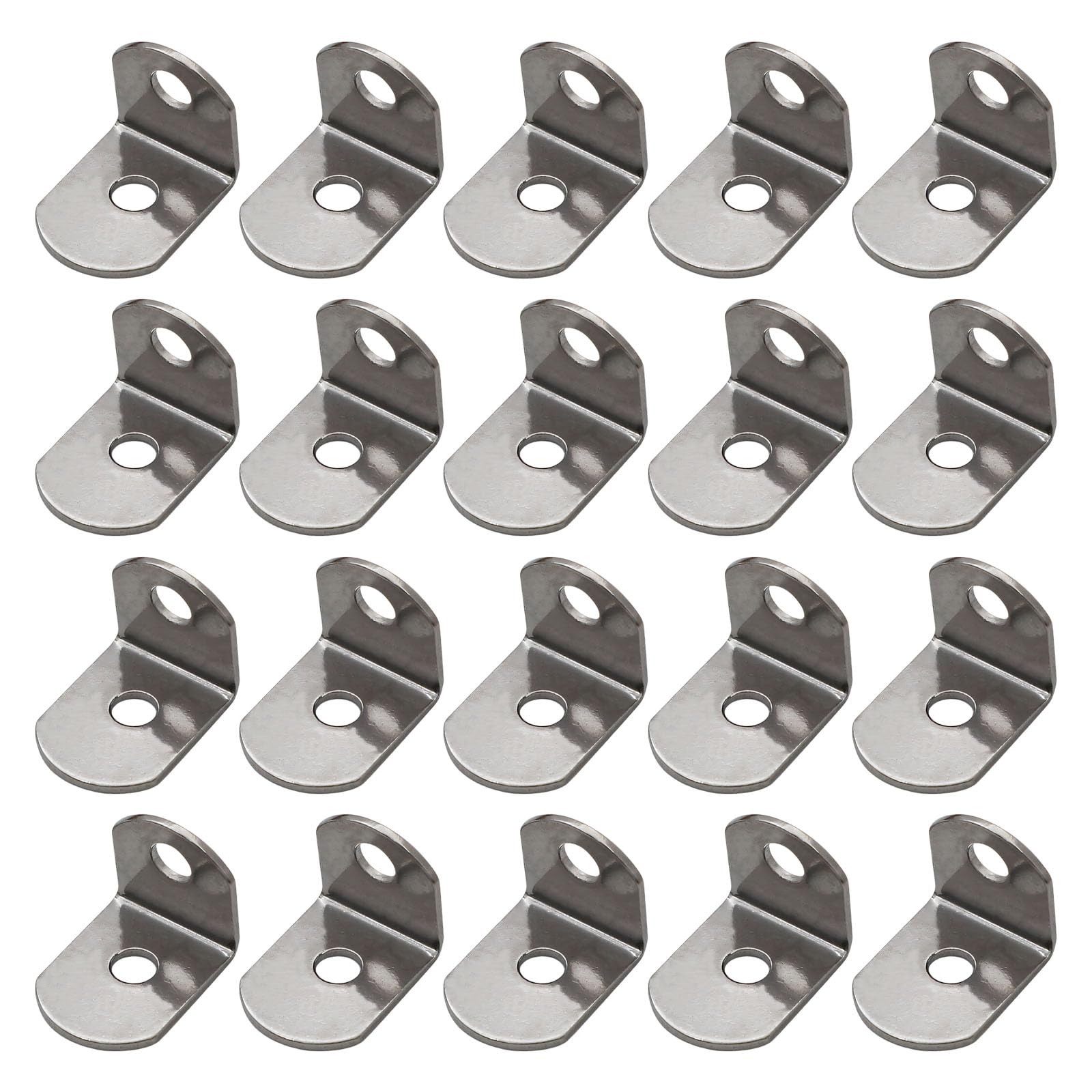 20Pcs Stainless Steel L Shaped Corner Brace Heavy Duty Angles Brackets Joint Bracket Fastener for Shelves Cabinets Heavy Duty Connection Angles Connector