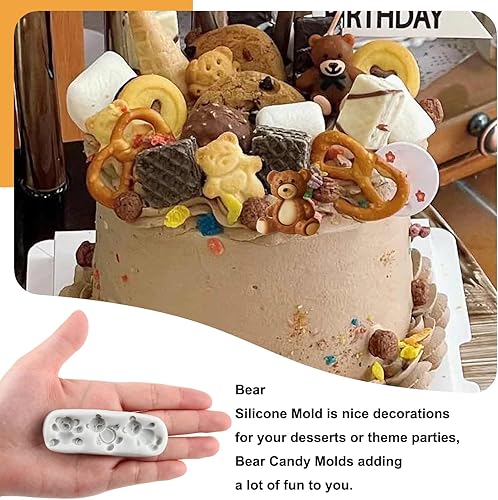 Miniatura 3 de Sijiangmold Molde de silicona para el día de San Valentín, molde de fondant de oso lindo oso de chocolate para decoración de pasteles, decoración de