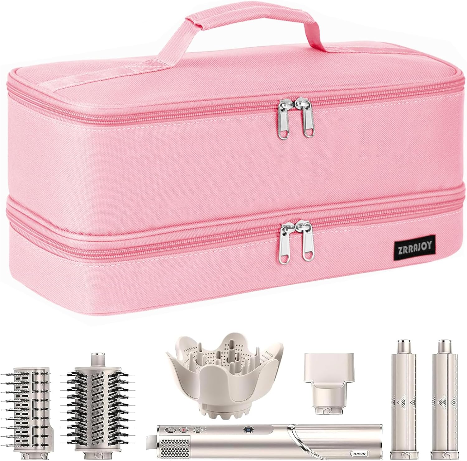 Double Layer Storage Case For Shark Flexstyle, Travel Carrying Case For Shark 430/440 Flexstyle, Organizer Bag For Shark Flexstyle/Dyson Airwrap Styler Attachments