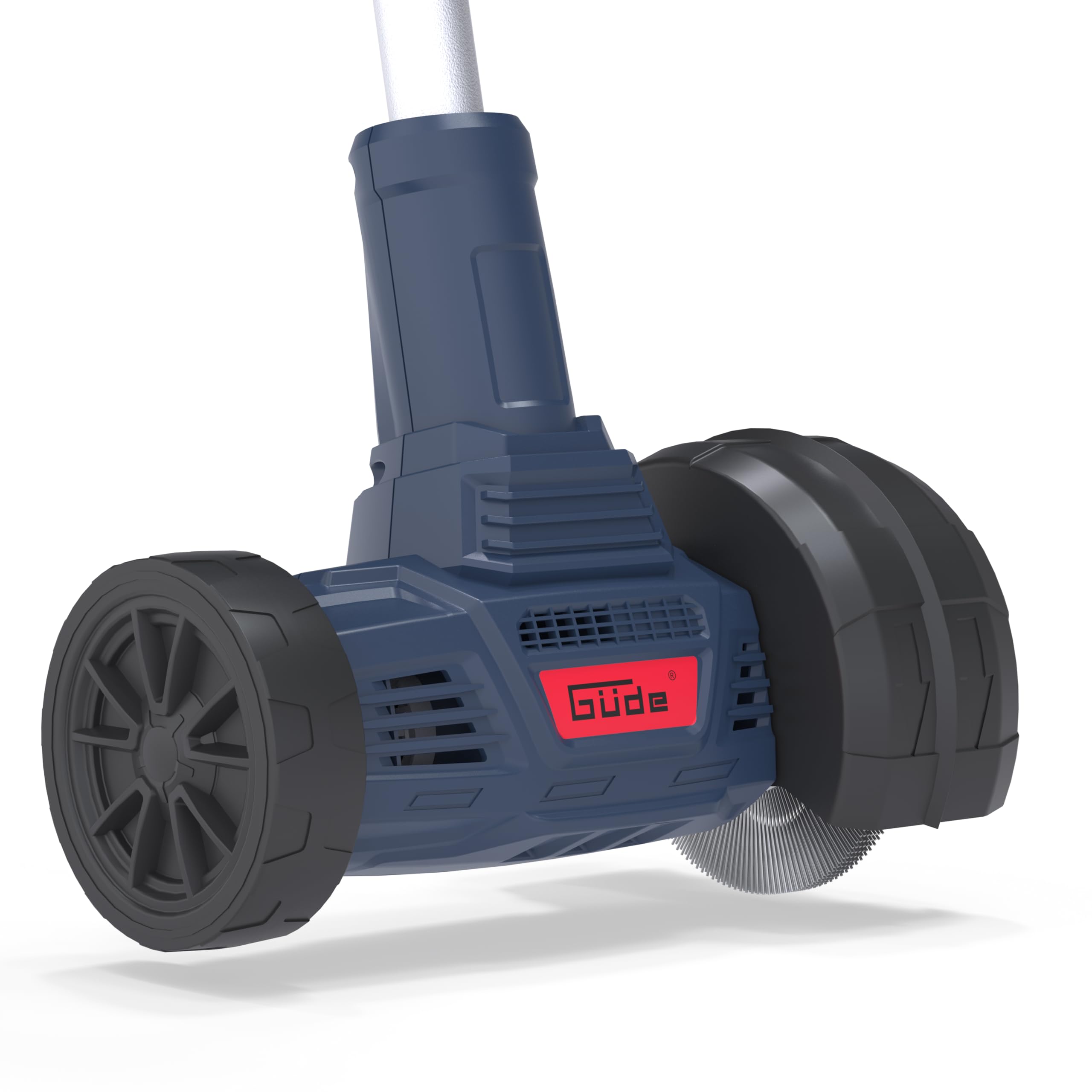 Güde GFR 18-0 Akku-Fugenreiniger - 18 Volt Li-Ion, 1200 Umdrehungen pro Minute, 11 cm Bürstendurchmesser, 82-112 cm Griffhöhe, ohne Akkupack und Ladegerät, inklusive Stahlbürste und Nylonbürste