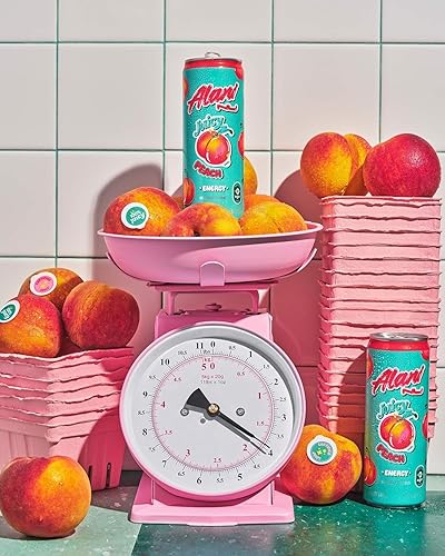Miniatura 5 de Alani Nu JUICY PEACH - Bebidas energéticas bajas en calorías sin azúcar, 200 mg de cafeína, rendimiento previo al entrenamiento con antioxidantes,