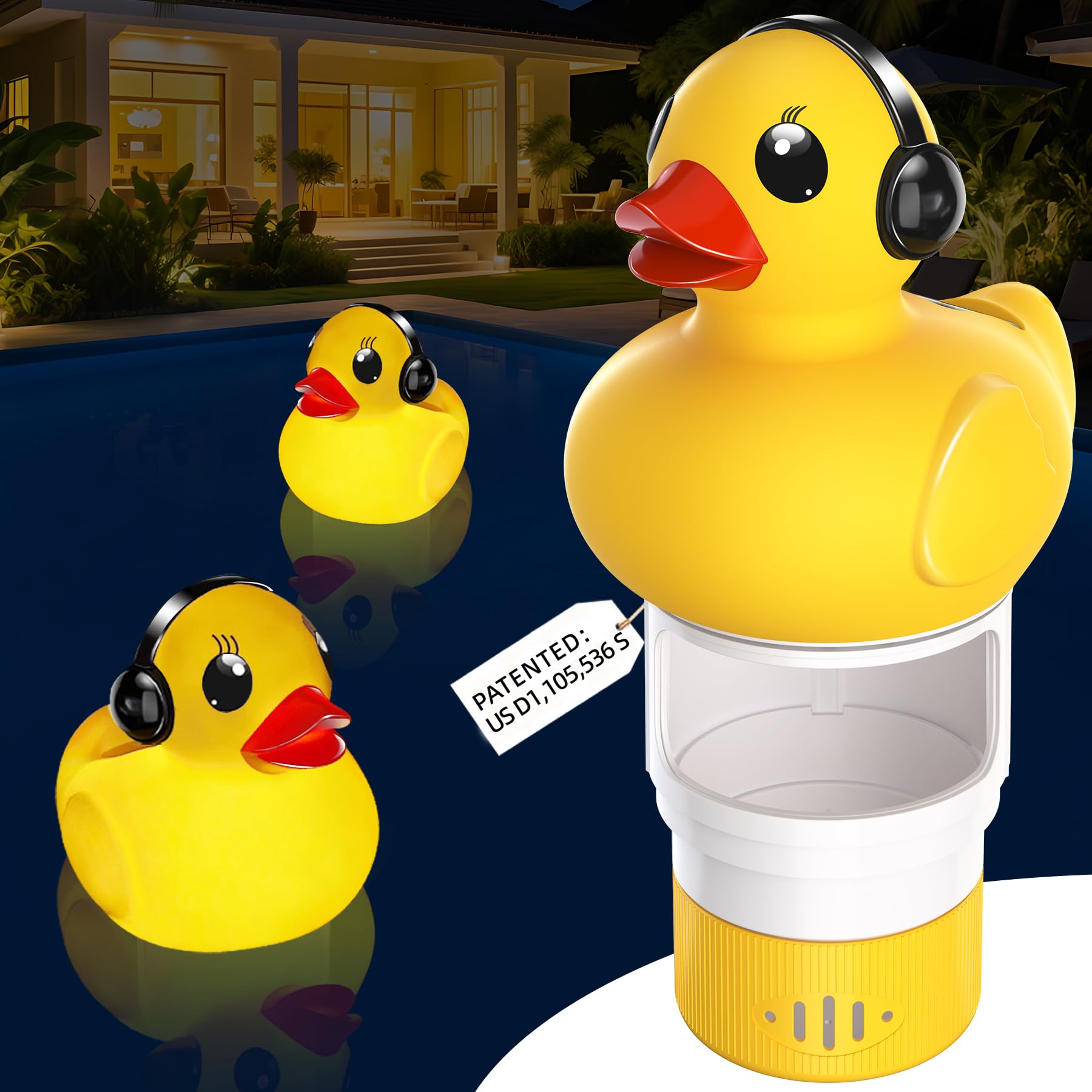 KingSom Solar Duck Chlorine Floater