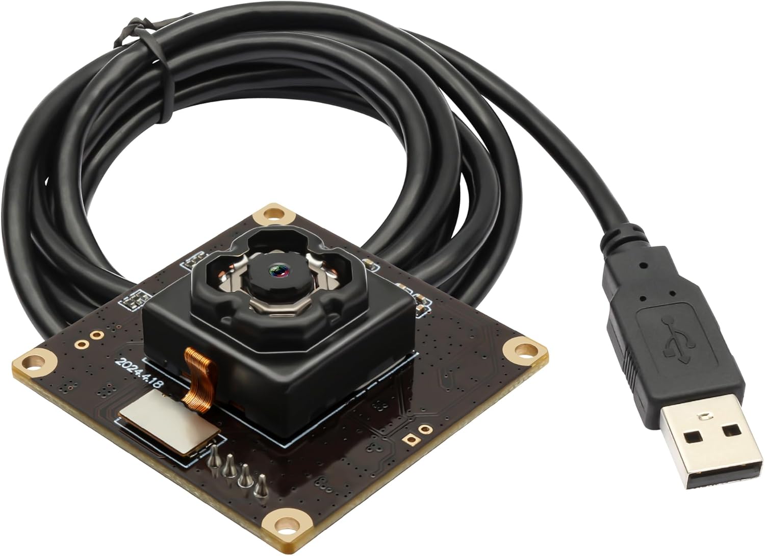 4K 30fps Autofocus Anti-shake USB Camera Module for Raspberry Pi, 3840(H)×2880(V)@15fps Lightburn Camera, 11mp Wide Angle Web Camera for Desktop Computer, Mini-Sized Webcam for Linux, Windows, Android