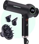 MINT Dragonfly Ionic Hair Dryer with Diffuser | Lightweight Professional Hair Dryer | Smart Negative Ion | High Speed Hair Dryer | Brushless Ionic Blow Dryer | Low EMF