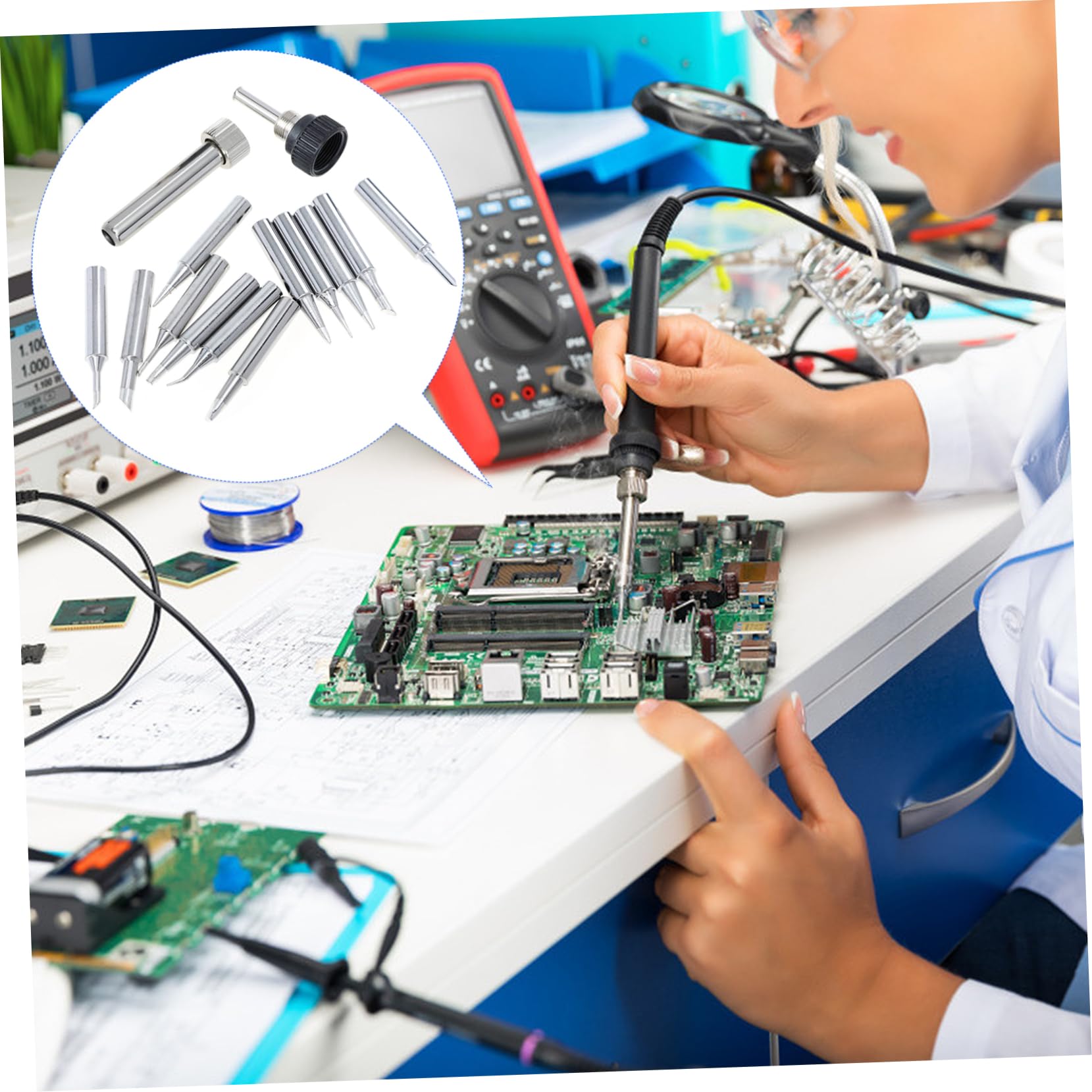 DOITOOL Professional Soldering Kit 13pc Soldering Tip Sleeves for Easy Install