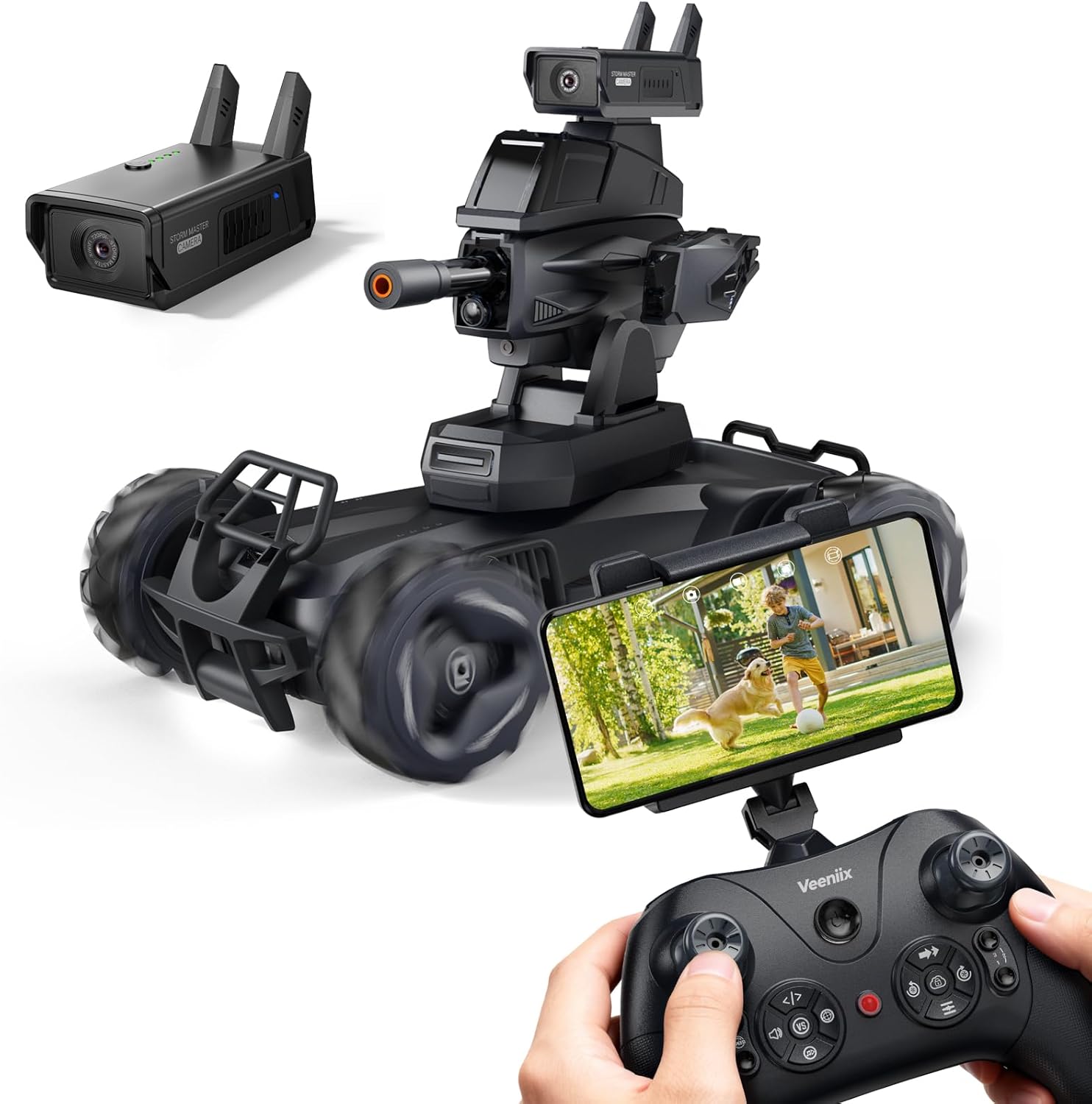 V997 Remote-Controlled Truck with Camera, 2.4GHz FPS Remote-Controlled Vehicle with 720P Camera, Mobile Phone WiFi Connection, 45° Adjustable Camera Angle, Dual-Speed Mode,For Age 14+ and Adults