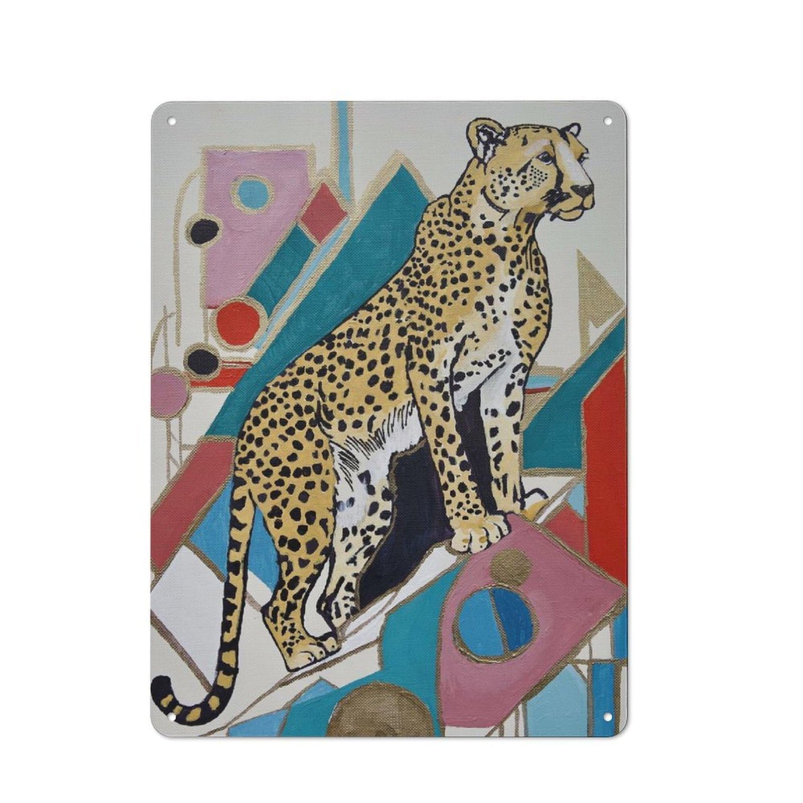 Distressed Look Jaguar Decorative Tin Sign 40x30cm, Retro Room Decor for Lounge, Study, Pub Or Wall Gallery