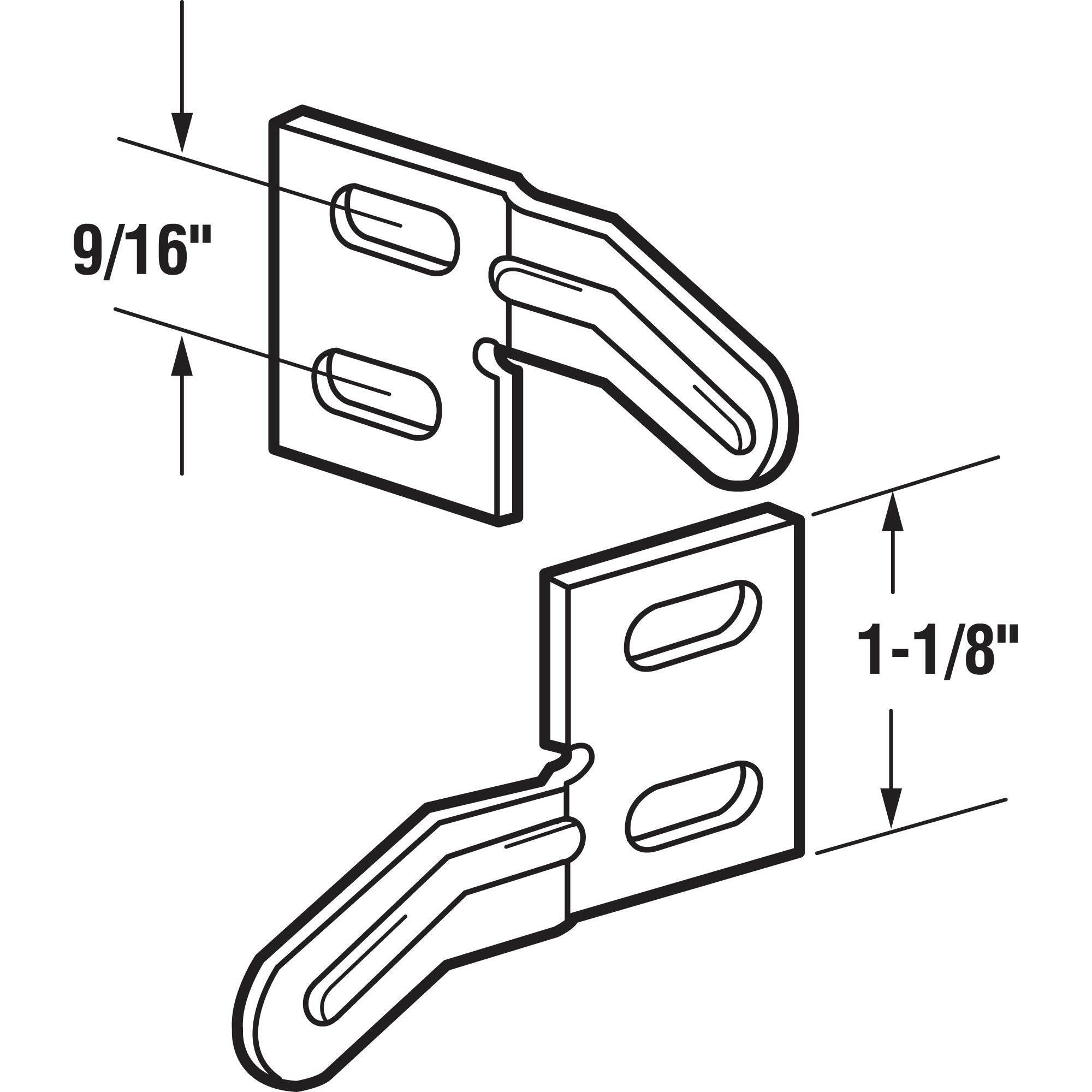 Slide -Co 161083 Lot de 2 aligneurs de surface de porte pliante, acier,