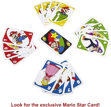 Mattel Games UNO Super Mario Card Game, 7+, 2-10 Players