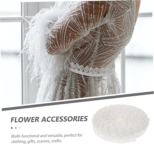 Miniatura 9 de Ciieeo 1 rollo de vestidos de novia de encaje calado para novia tela vintage ribete de encaje blanco bordado negro bordado de tela de ajuste de seda