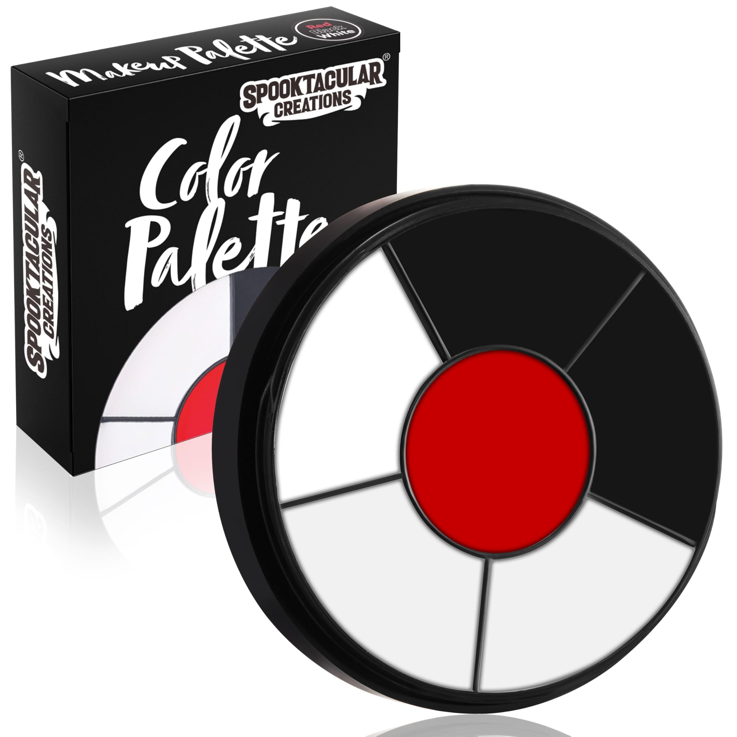Paleta de maquillaje de Halloween, 3 colores, rueda de maquillaje para rostro y cuerpo, impermeable, esqueleto zombi, cosplay, pintura facial para adultos y niños (0.35 onzas