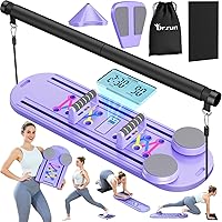 Vista 1 de Pilates Board, Pilates Reformer Set, 7 in 1 Multifunctional Pilates Reformer Machine with Timer, Portable Foldable Pilates Board for Home Workout