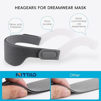 2 Pack Headgear with Arms for DreamWear Nasal Pillow Mask, Soft Super Elastic Replacement Headgear for Dreamwear Nasal Mask