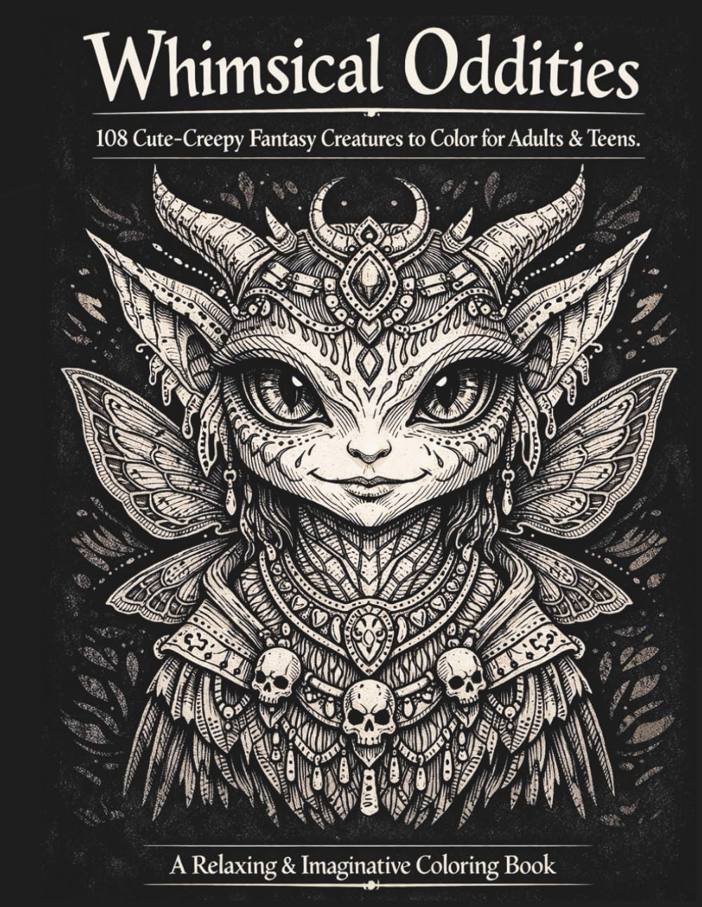 Whimsical Oddities: Cute-Creepy Fantasy Creatures to Color for Adults & Teens