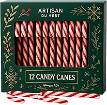 Set of 24 Candy Canes Candy Cane - Christmas Decorations and Sweets - Strawberry Scent (24)