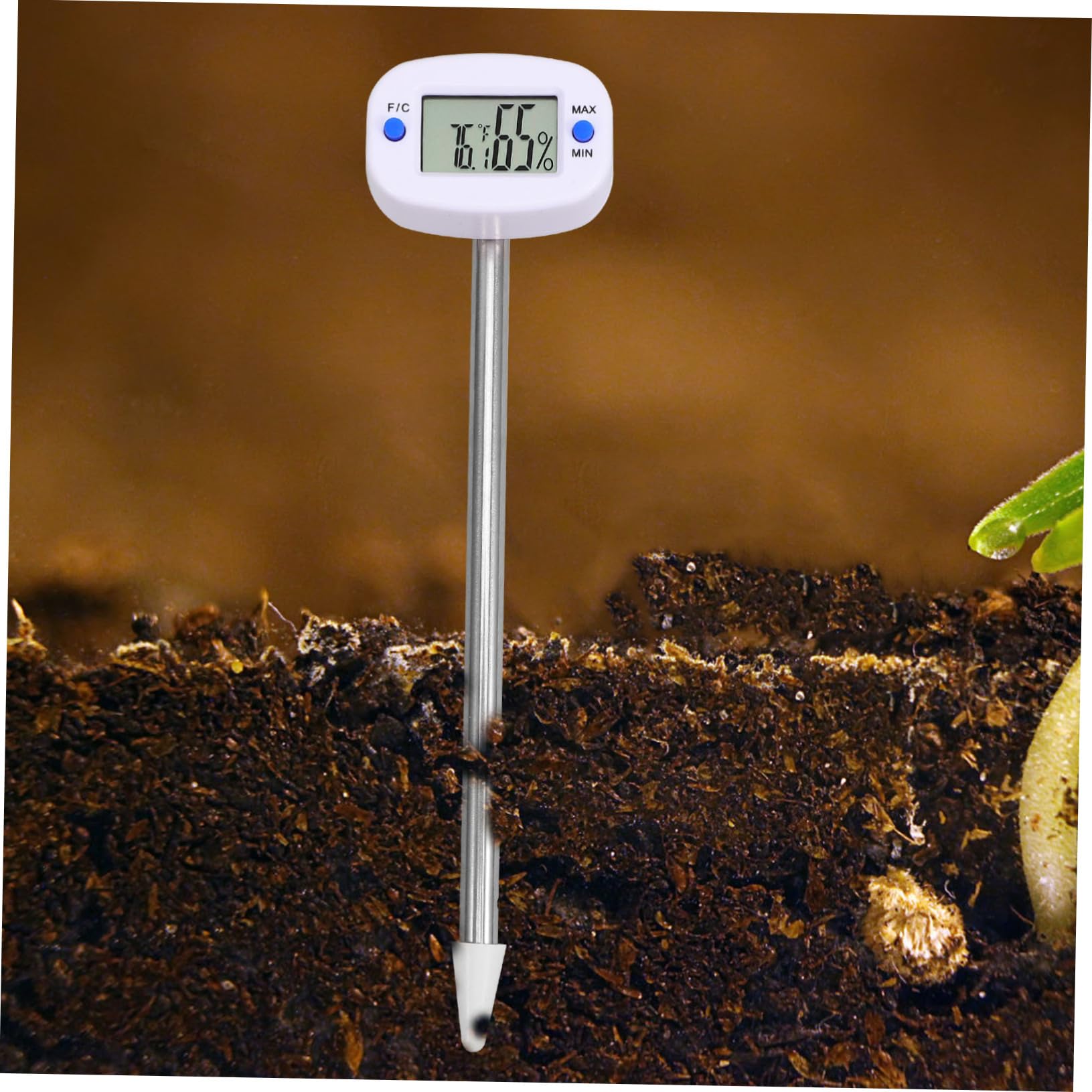 Sosoport 3pièces Thermomètre De Sol avec Testeur Humidité Température Outil De Jardinage Pratique pour Culture Saine Design Portable Et Léger avec Allongée