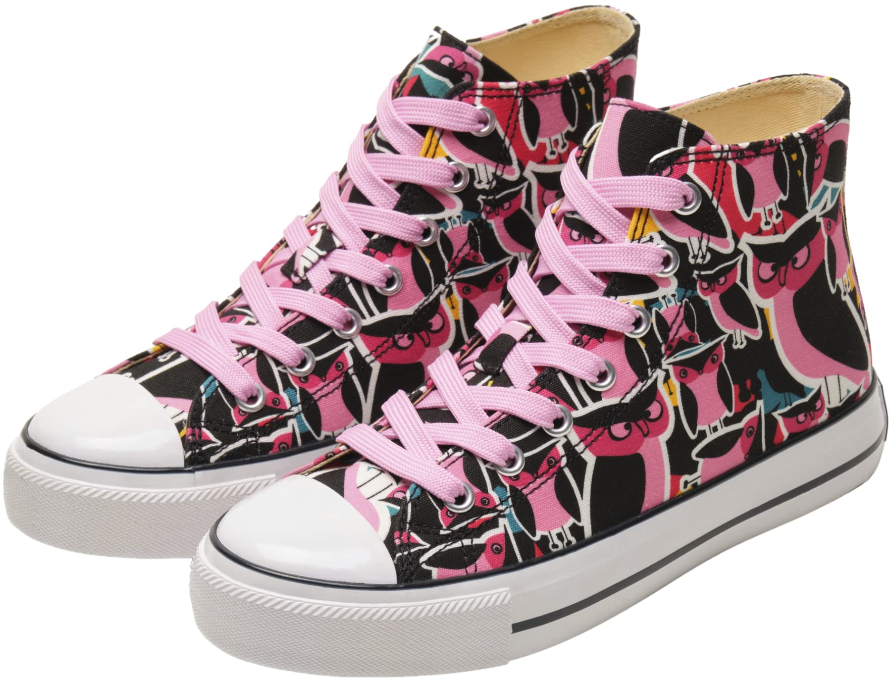 The Sneaker Land Women's High Top Canvas Shoes Casual Lace up Fashion Sneakers with Water Resistant Art Painting