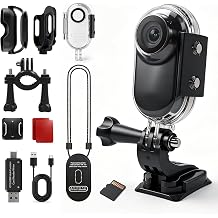 Mini Body Camera with Waterproof Case, 26g Wearable Camera, Ebony