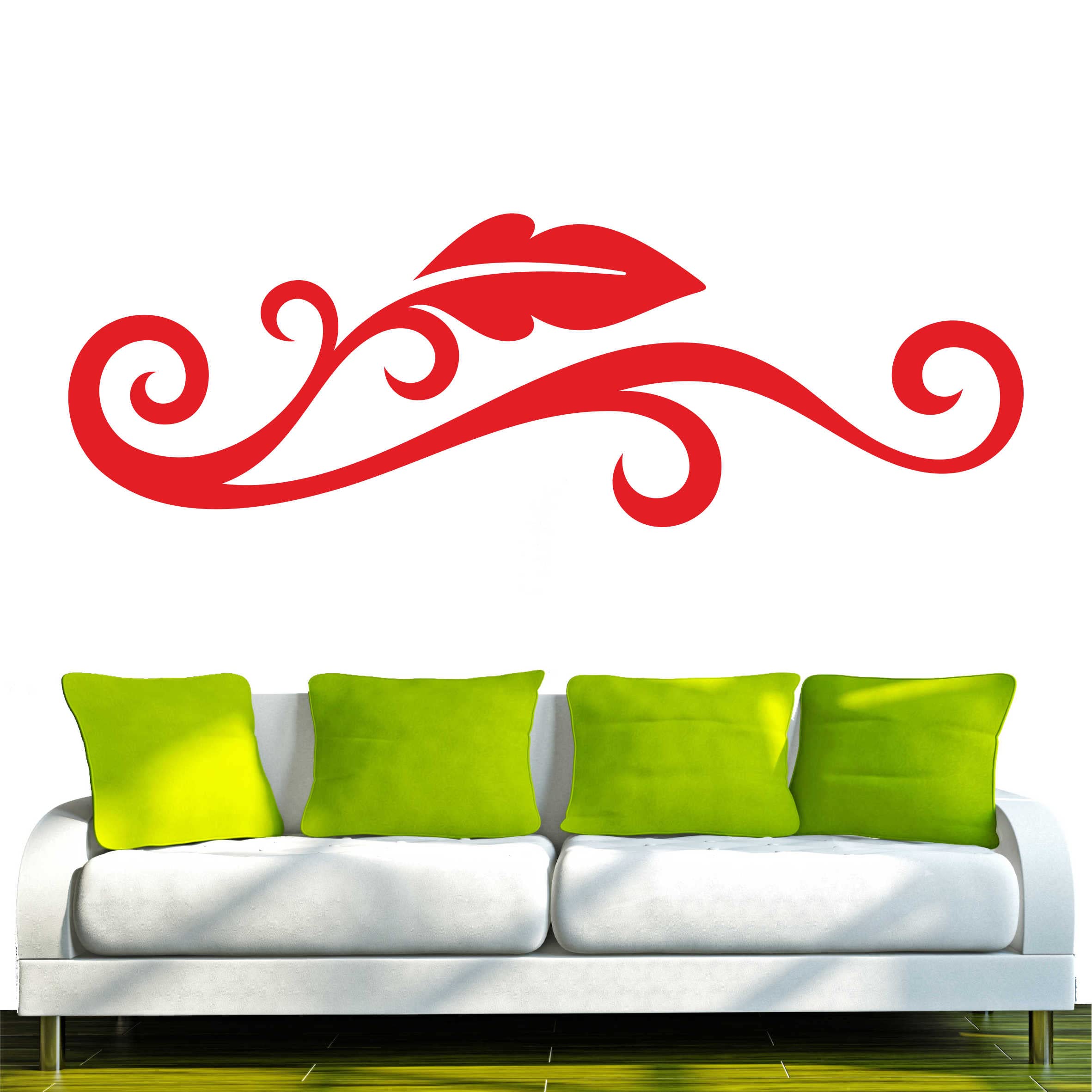 Adesivo Murale INDIGOS UG - Decorazione Da Parete 60x32 Cm - Rosso E937 - Per Cucina, Soggiorno O Camera Bambini