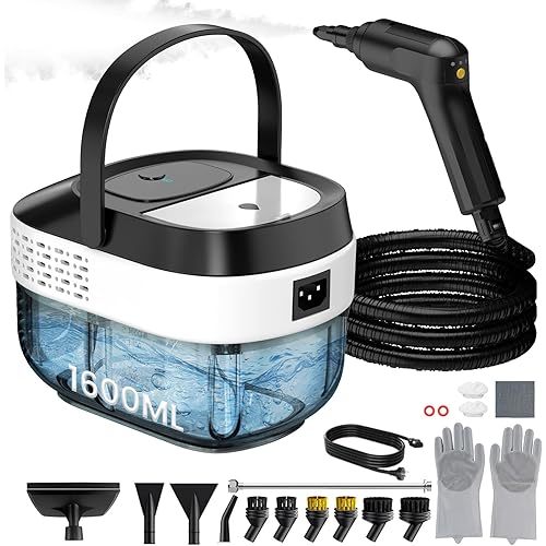 Pressurized Steam Cleaner 1.6L, 3-Level Adjustable Steamer for Cleaning, 10s Heat-Up, 2500W Handheld Steamer Cleaner for Home, Car, Kitchen, Floor, Multi-Surface Cleaning Machine, 22pcs Accessories