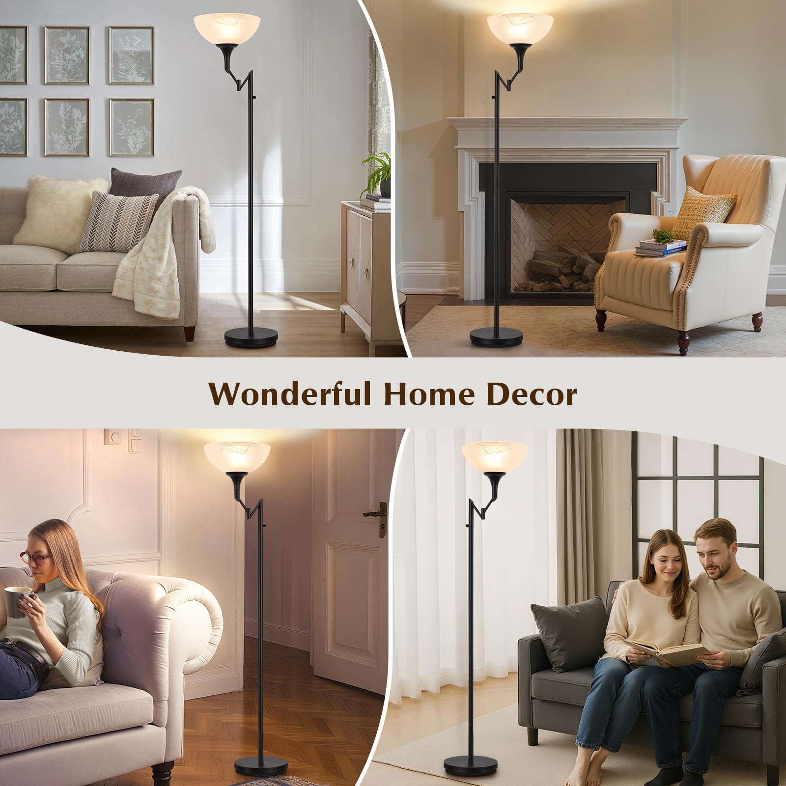 EJIAXIN Floor Lamps for Living Room Black, 70