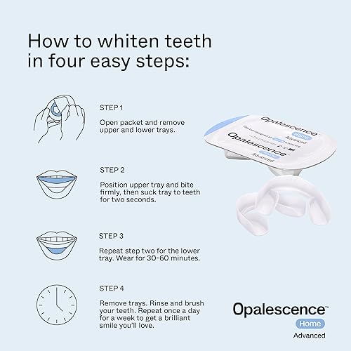 Miniatura 3 de Opalescence GO Home Advanced - Blanqueamiento dental 10%  (4 tratamientos) Peróxido de hidrógeno PF  Kit de blanqueamiento dental  Bandejas