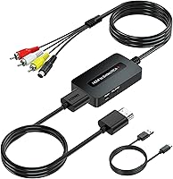 Vista 1 de Convertidor de 1080P HDMI a Svideo RCA, Convertidor HDMI a Compuesto AV CVBS, Adaptador HD a S-Video RCA para Dispositivos HD para Visualizar