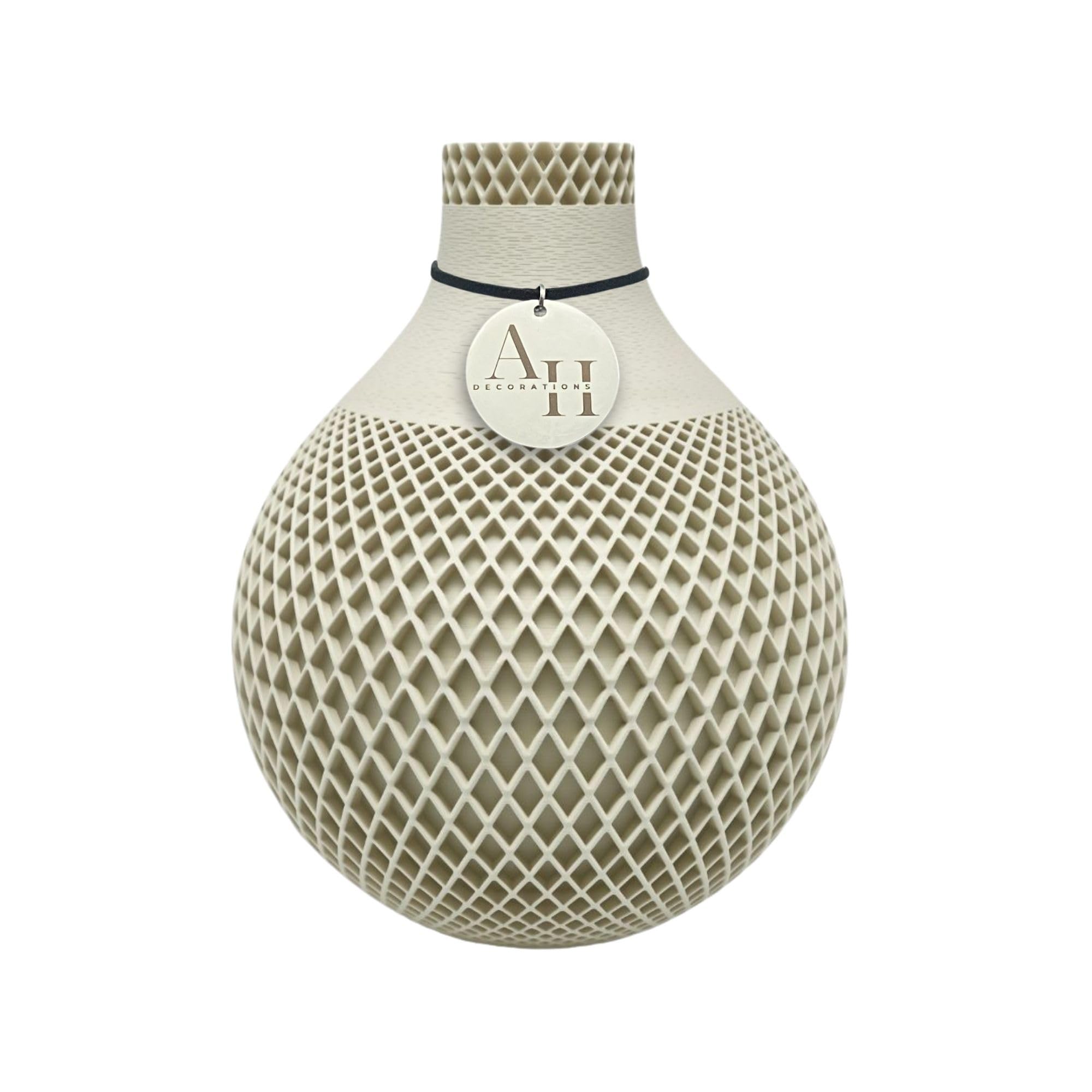 Boho Vase „FILA“ – Moderne Design Vase in 3 Größen & 8 Farben, 3D-gedruckt in Österreich – stilvolle, nachhaltige Wohnzimmer Deko & Exklusive Dekovase (beige, 25 cm)