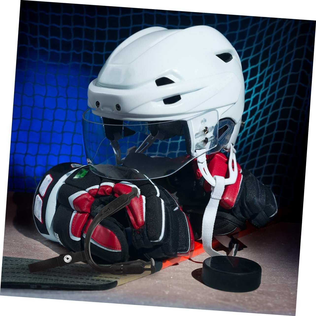 POPETPOP 2pcs Adjustable Ice Hockey Helmet Chin Strap Replacement Kit with Ear Sling Loops for Hockey Football and Safety Helmets