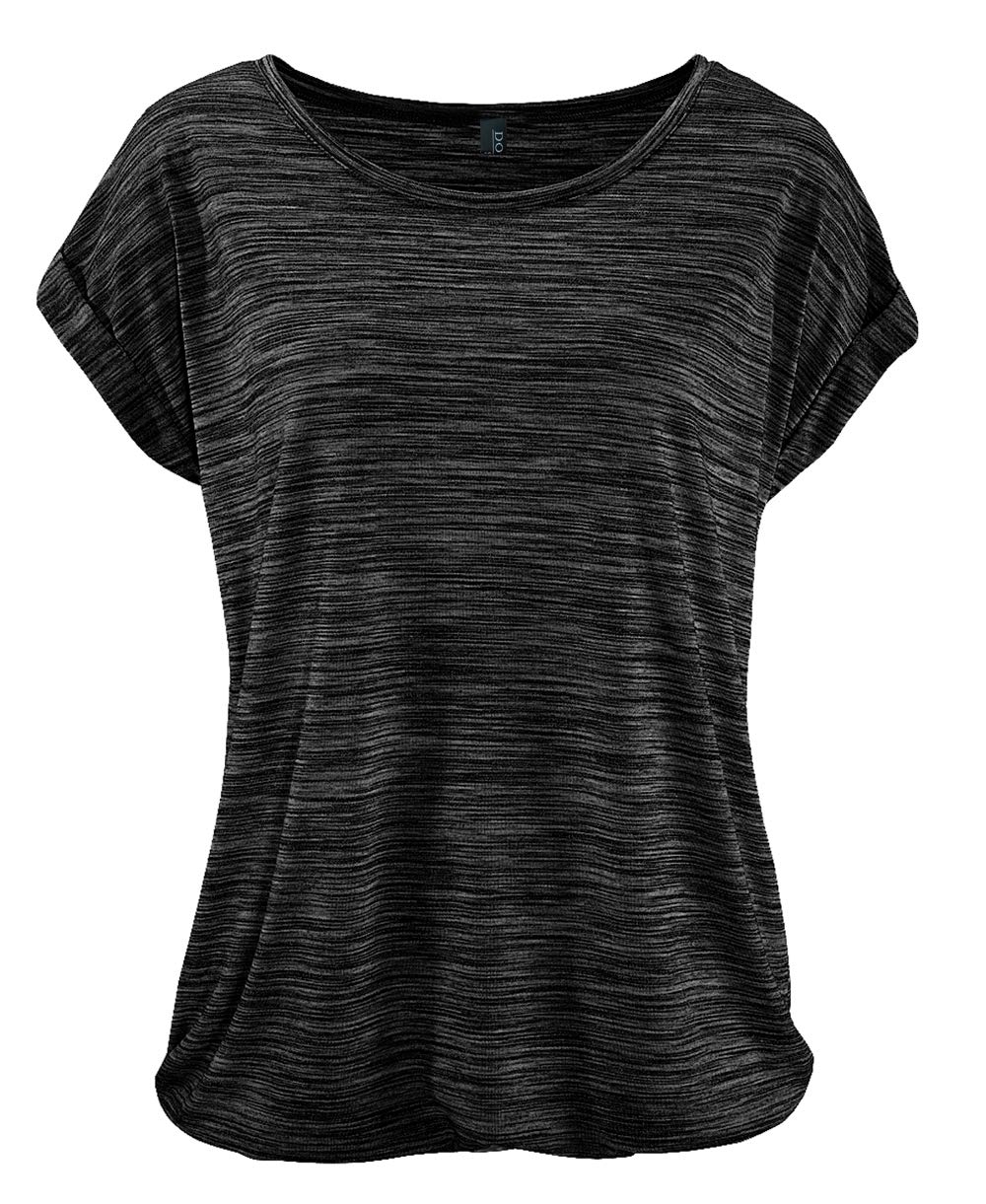 DOTIN Damen T-Shirt Rundhals Kurzarmshirt Lose Stretch Sommer Oberteil Casual Bluse Tops