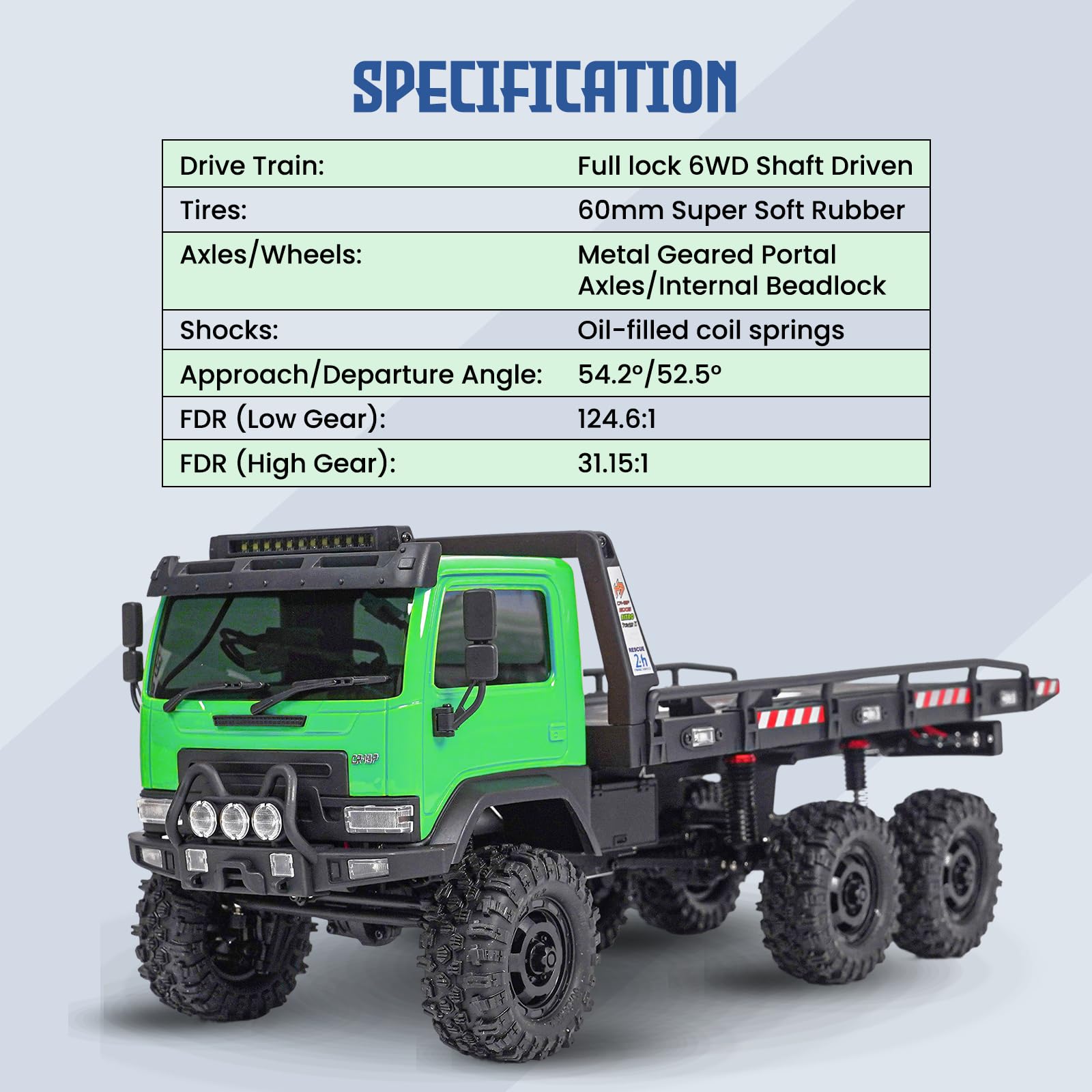 HOBBYPLUS ARKTOS 6x6 V1.5 CR18P Rock Crawler RTR All Terrain - Coche de control remoto, Rock Crawler escala 1/18 6WD 2 velocidades de transmisión todoterreno para mayores de 14 años, aficionados a