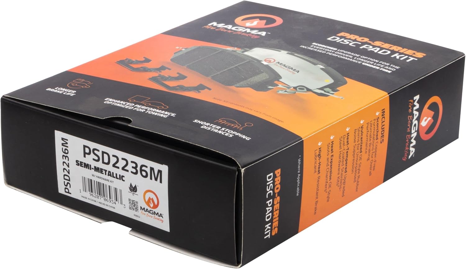 MAGMA Pro-Series PSD2236M Semi-Metallic Brake Pads, Rear