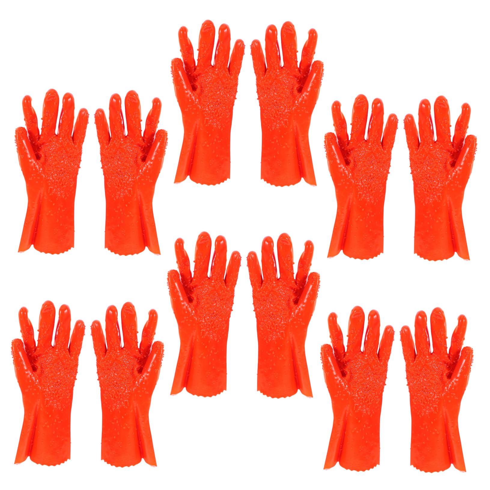 6 Paare PVC Handschuhe für Männer und Frauen Wasserdichte Arbeitshandschuhe für Gartenarbeit Sanitär und Rutschfeste und Langlebige Handschuhe für Winter und Outdoor Einsätze