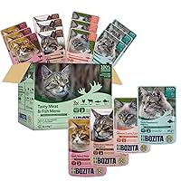 Bozita Mangime umido in gelatina con pesce e carne, 12 x 85 g