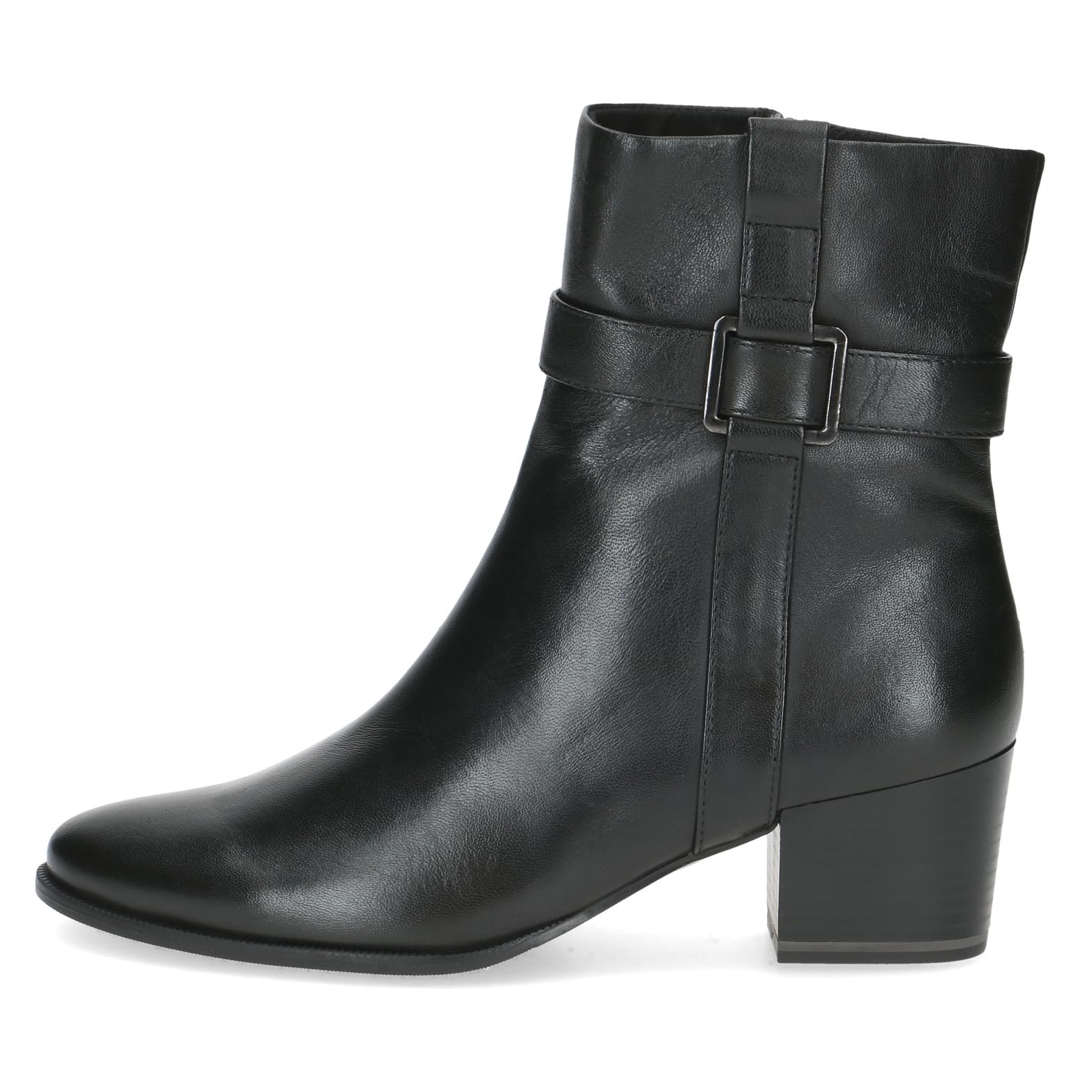CAPRICE Bottines femme en cuir à talon bloc