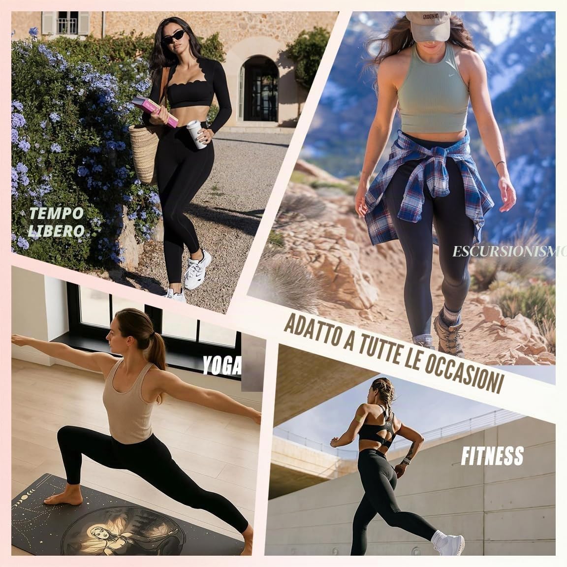 ACTINPUT Leggins Donna Vita Alta Leggings Fitness Sportivi Donna Pantaloni Yoga Controllo della Pancia Opaco Elastici Morbido Leggings（3er Pack Nero,L-XL）