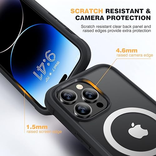 Miniatura 1024 de Diaclara - Funda diseñada para iPhone 14 Pro Max, resistente, de cuerpo completo, con protector de pantalla sensible al tacto y antiarañazos + Blanco