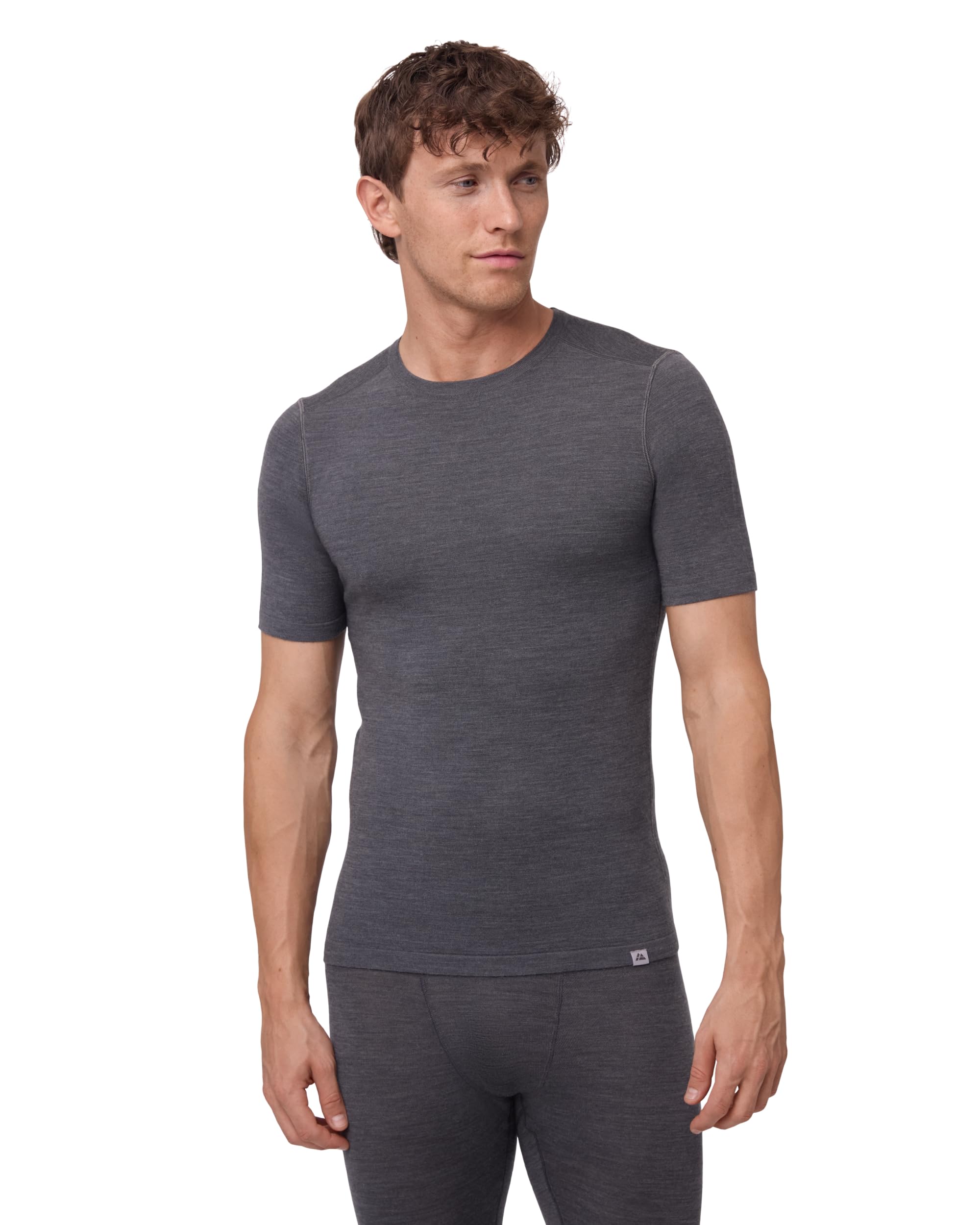 DANISH ENDURANCE Maglietta Termica Uomo Lana Merino, Manica Corta | Maglietta termica in lana merino, 180 g/m², regola la temperatura e riduce gli odori, per trekking, escursionismo e sci