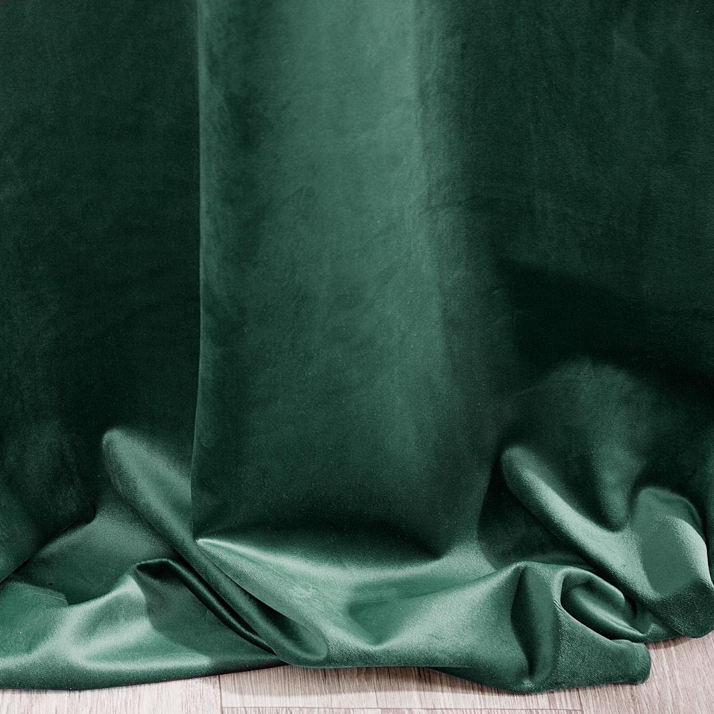 Eurofirany VILLA Tenda Oscurante Con Fettuccia Arricciatenda - Extra Lunga, Elegante, Tinta Unita per Soggiorno, Camera da Letto, Densità 290 g/m², 140x270 cm, Verde Scuro