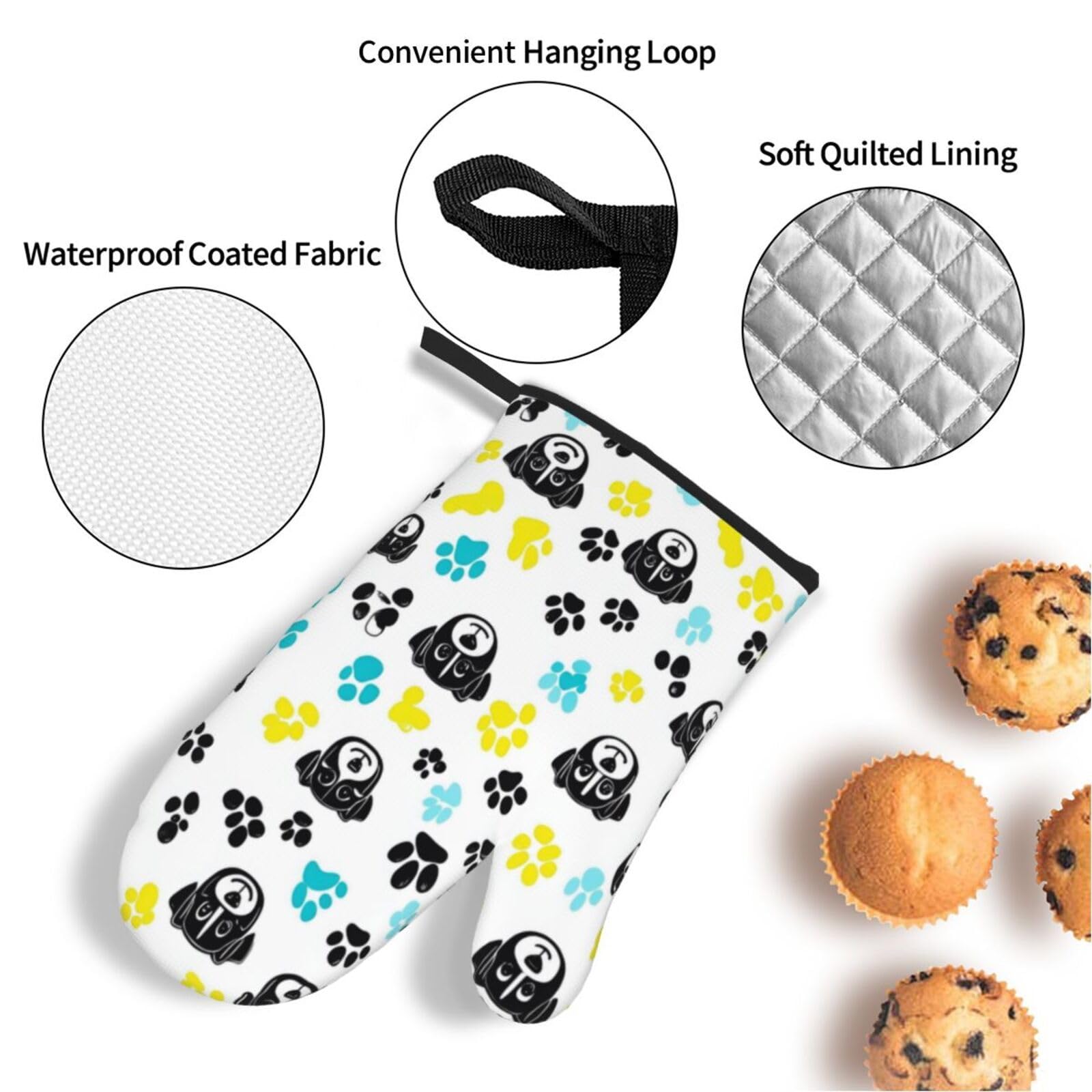 Maniques de Cuisine Gants de Cuisson Lavable en Machine Facile a Nettoyer