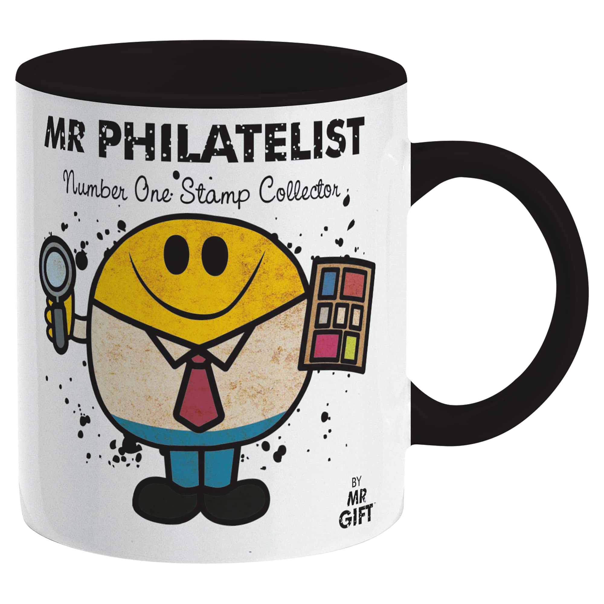 Philatelist Mug - Gift for The World's No 1 Stamp Collector Present Gift for dad him Man, Ceramic, 250ml