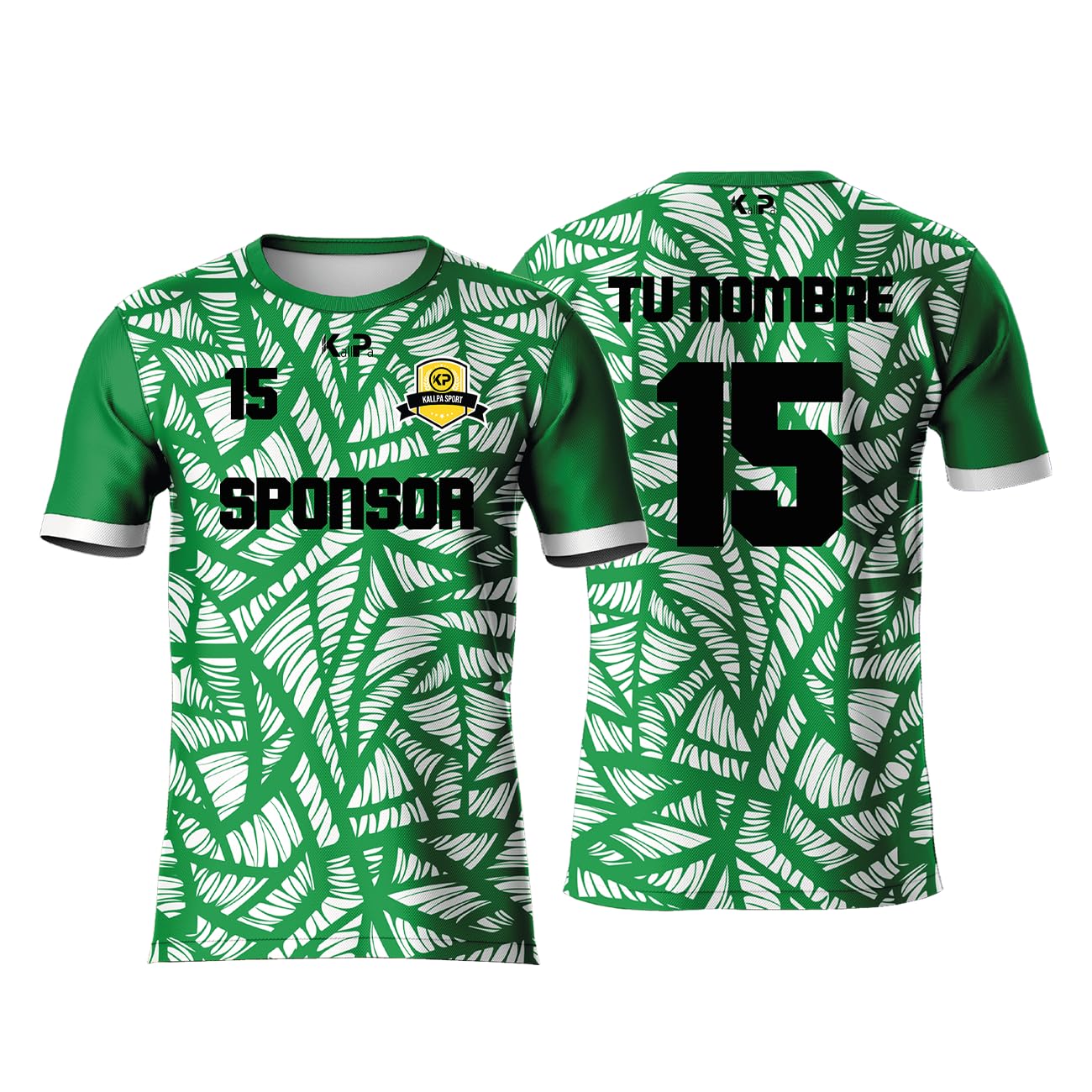 KALLPA SPORT Equipación Deportiva de fútbol personalizada. Niños y adultos. Camiseta y calzona. Personaliza con nombre, escudo, número y sponsor.
