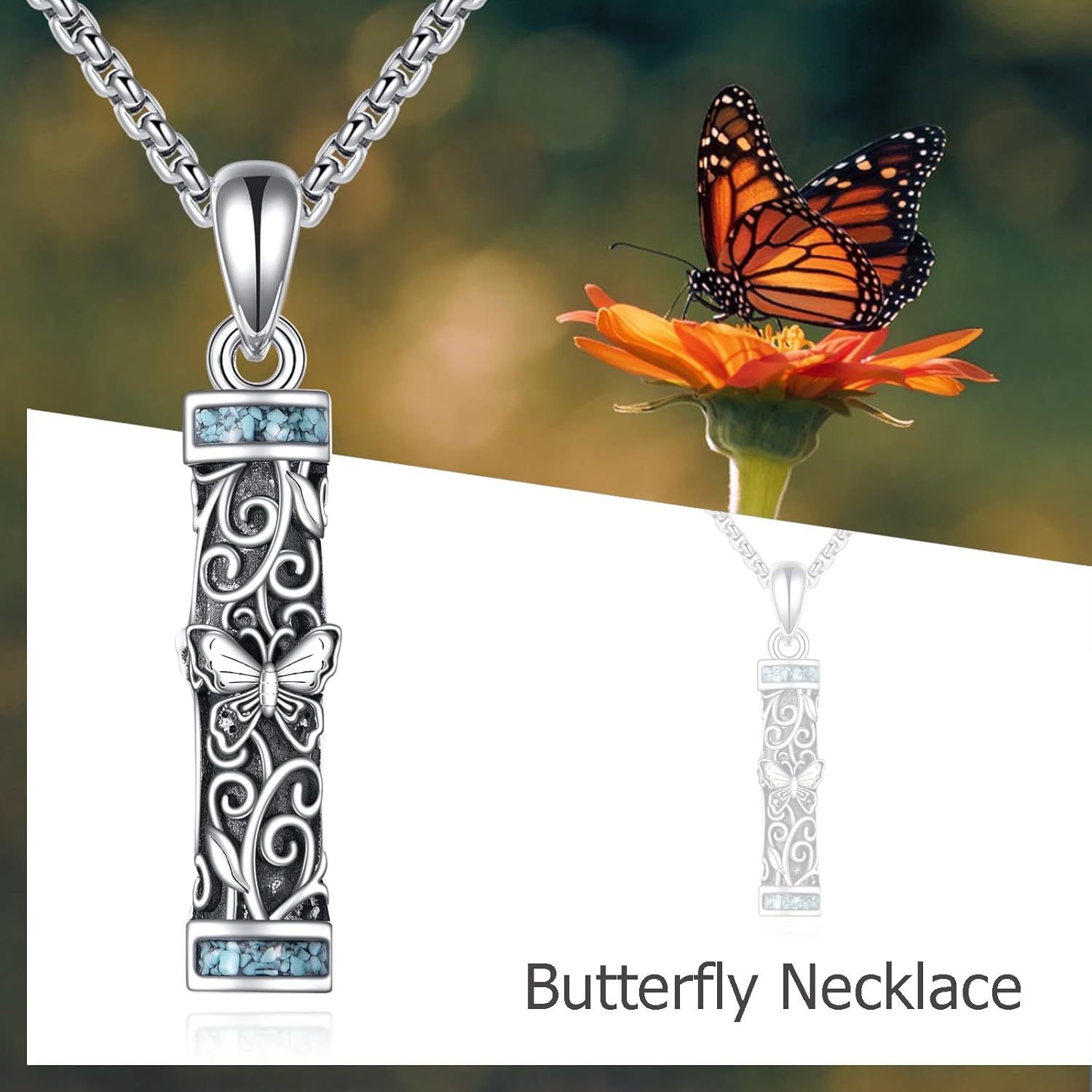 Urn Necklaces for Ashes Sterling Silver Cylinder Memorial Pendant for Loved Ones Keepsake Cremation Jewelry Gifts for Women Men - Image 6